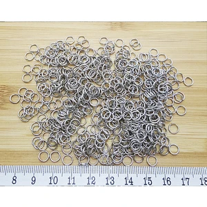 TıkTık AL 15 gr Nikel / Gümüş Renk 6mm Metal Takı Yapım Halkası ,klips Halka ( ~200 Adet)