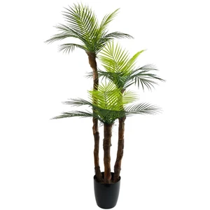 Yapay Ağaç 3 Dal 140CM Areka Palmiye Ağacı Areka 3katlı Salon Çiçeği Yapay Çiçek