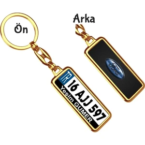 Hediye Zengini Kişiye Özel Ford Logo Tema Plaka Anahtarlık