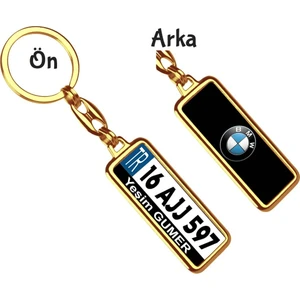 Hediye Zengini Kişiye Özel Bmw Logo Tema Plaka Anahtarlık