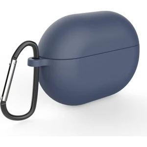 Huawei Buds Pro Için Karabinalı Koruyucu Silikon Kılıf - Lacivert (Yurt Dışından)