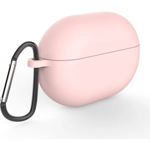 Huawei Buds Pro Için Karabinalı Koruyucu Silikon Kılıf - Pembe (Yurt Dışından)