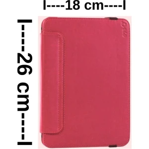 18 cm x 26 cm Ölçülerinde Kırmızı Suni Deri Tablet Kılıfı