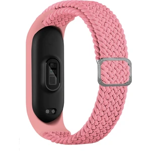 Xiaomi Mi Band 7 Pink Için Naylon Örgülü Saat Bandı