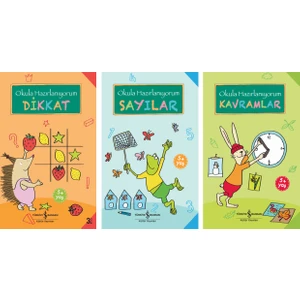 Okula Hazırlanıyorum Serisi 3 Kitaplık Set: Dikkat - Kavramlar - Sayılar - Christine Mildner