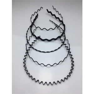 Mood Agenda Siyah Metal Taç Erkek Kadın Sporcu Saç Tacı 5 Parçalı Set