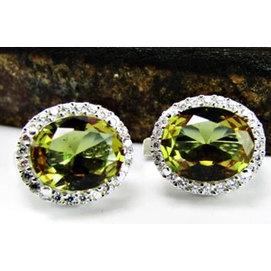 Lilah Gümüş Tr Gümüş Zultanit Oval Taşlı Kadın Küpe