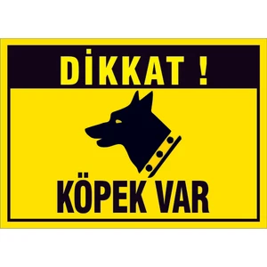 Çağ Ajans Reklam Tanıtım Hizmetleri Çağ Köpek Var  Sticker  17X25 cm  Etiket