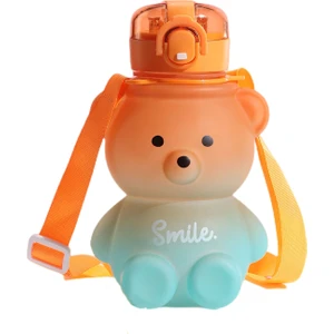 800ML Ayı Su Bardağı Taşınabilir Saman Su Bardağı Öğrenci Su Bardağı Çocuk Su Bardağı Kız Plastik Su Bardağı (Yurt Dışından)