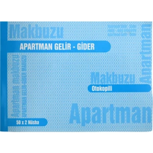 Apartman Gelir Gider Makbuzu Otokopili 50X2 Nüsha 14X19 cm Kod:31