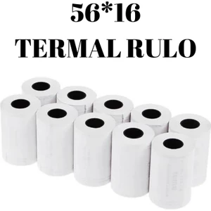 Rulo • 56X16 Termal Rulo / Pos Rulosu / 10 Adet / Tam Metraj