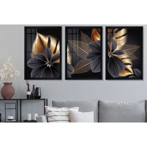 Çerçeve Home Black Copper Plant Leaf Çerçeve Seti