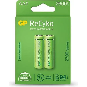 Gp Recyko 270AAHCE-2EB2 2600 Mah Şarj Edilebilir Aa Kalem Pil 2'li Paket