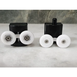 Siyah Duşakabin Cam Kabin Tekerleği Takım 24 mm