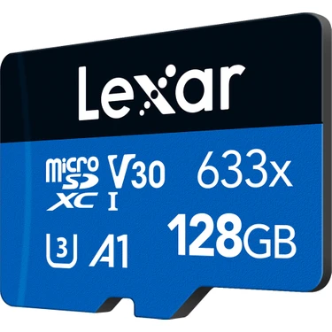 Lexar 633X 128GB Yüksek Performanslı Micro Tf Kartı  - Mavi  (Yurt