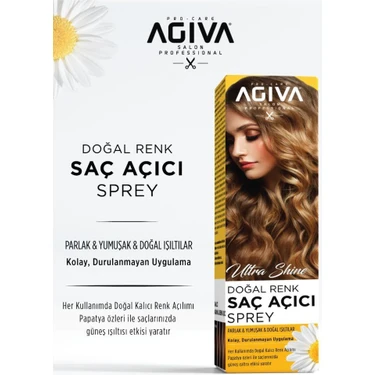 Agiva 150 ml Doğal Renk Açıcı Saç Spreyi Papatya Özlü Kolay Uygulama ile Etkili