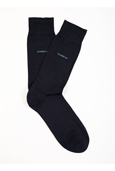 Çift Geyik Karaca Karaca Erkek Soket Çorap-Lacivert
