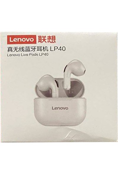 Lenovo LP40 Livepods Tws Bluetooth 5.0 Kablosuz Kulaklık Beyaz (İthalatçı Garantilidir)