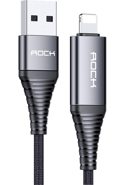 Rock R12 4 In 1 Çok Fonksiyonlu 1 Metre Pd Hızlı Şarj ve Data Kablosu Siyah
