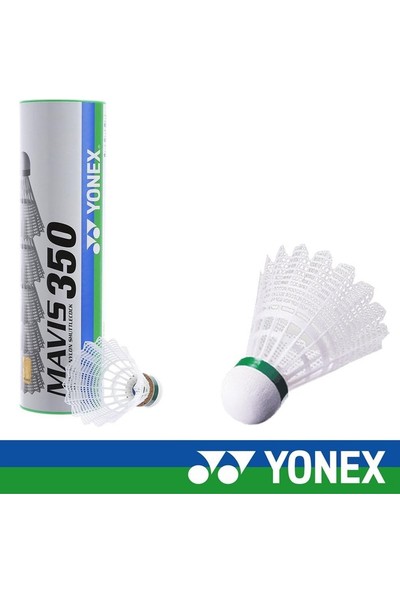 Yonex Mavis 350 Plastik 6'lı Beyaz Badminton Topu