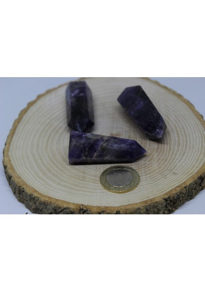 Ametist Taşı Koyu Renk Piramit Uçlu (20-29GRAM)