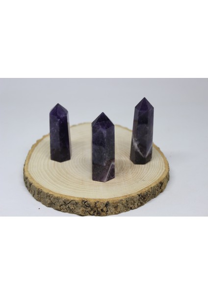 Ametist Taşı Koyu Renk Piramit Uçlu (60-69GRAM) indirimleri