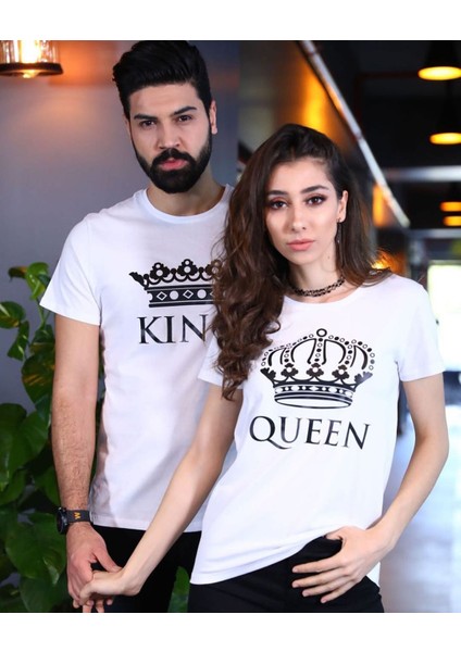 Sevgili Kombinleri King Queen Taç Tişört
