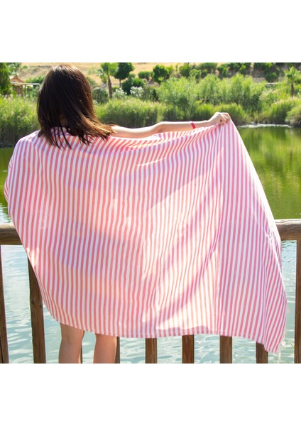 Organik Pamuk, Zebra Desenli Peştemal, Banyo Ve Plaj Havlusu, 100x175cm fiyatları