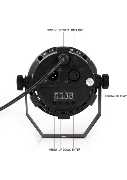 Kkmoon 12 Adet LED 12W Rgbw LED Sahne Aydınlatması - Siyah (Yurt Dışından)