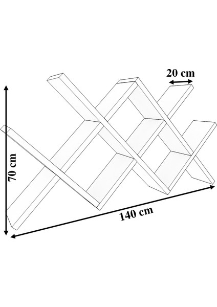 Kitaplık Bölmeli Raflı Dekoratif Tasarımlı MDF modelleri