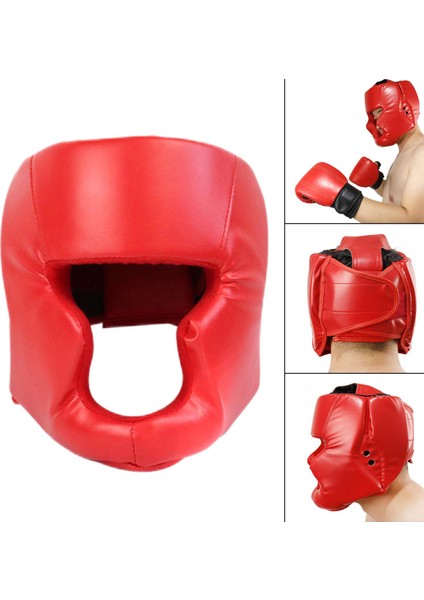 Head Guard Boks Makya Kafa Koruyucu Mma Kafa Yüzü 58 Ila 66CM Kırmızı 58 Ila 66CM Kırmızı