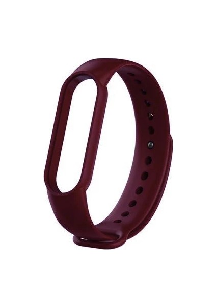 Amazfit Band 5-6 Için Silikon Kordon Bordo