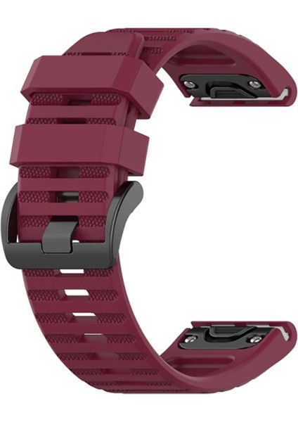 Garmin Approach S2 Için Quick Fit Özellikli Silikon Kordon Kayış Bordo