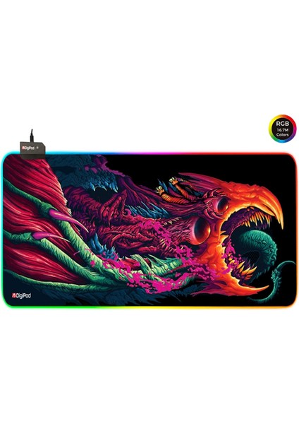 Rgb Gaming Mousepad Oyuncu Mouse Pad 90X40 Xxl Büyük Boy 4mm Kalınlık