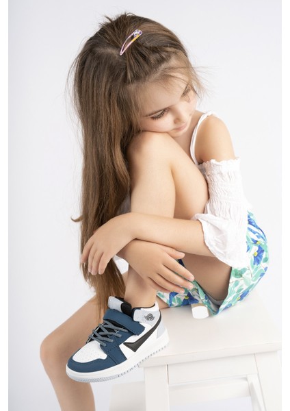 Çocuk Petrol Bilekli Sneakers