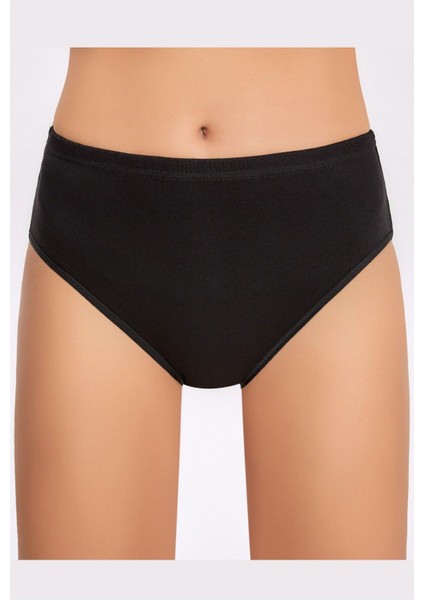 Kadın %100 Pamuk Ribana Biyeli Bato Külot - 12 Adet