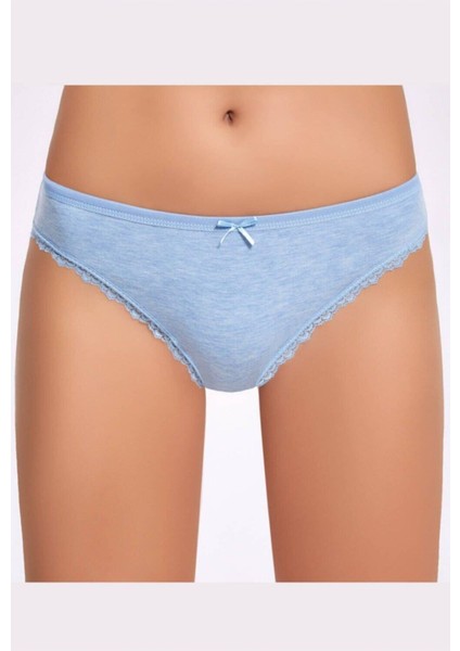 Kadın Melanjlı Dantelli Bikini Külot 278 - 6 Adet
