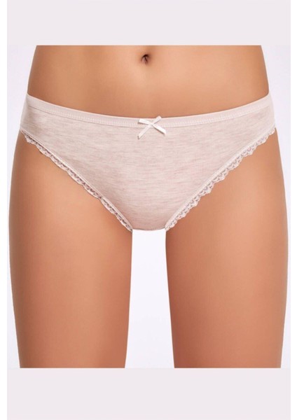 Kadın Melanjlı Dantelli Bikini Külot 278 - 6 Adet