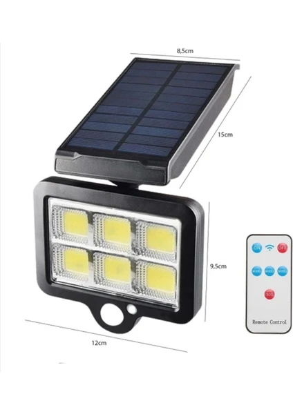 Silver Toss Güneş Enerjili Solar Aydınlatma Lambası Sensörlü Cob LED ST-140