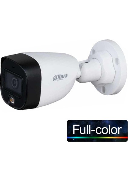 (HAC-HFW1209C-LED-0360B) 1/2.8 2mp 3.6mm 1080P Hdcvı Full Color 4ın1 IP67 Metal Bul. KAM.-20MT