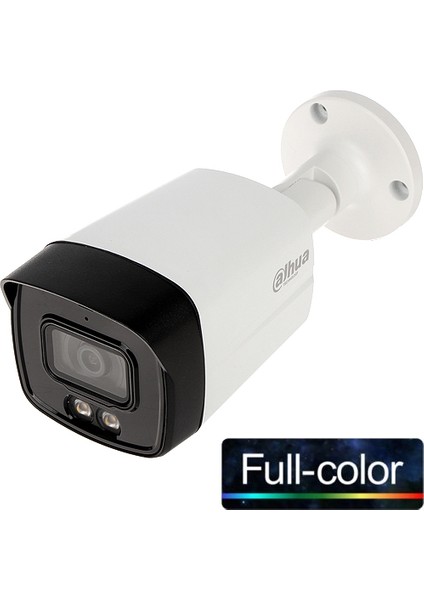 (HAC-HFW1209TLM-A-LED-0360B) 1/2.8 2mp 3.6mm 1080P Hdcvı Full Color 4ın1 IP67 Metal IR-40MT.