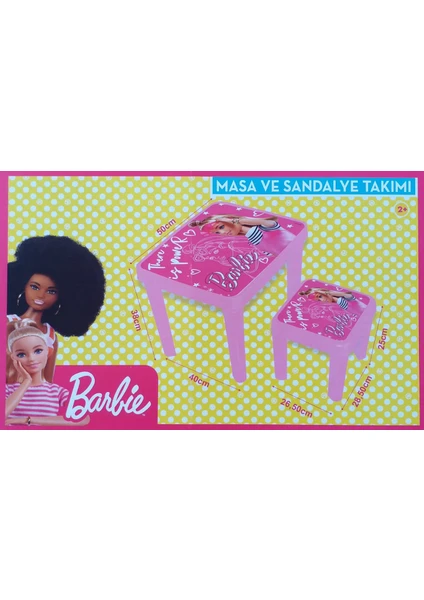 Barbie Masa Sandalye Takımı