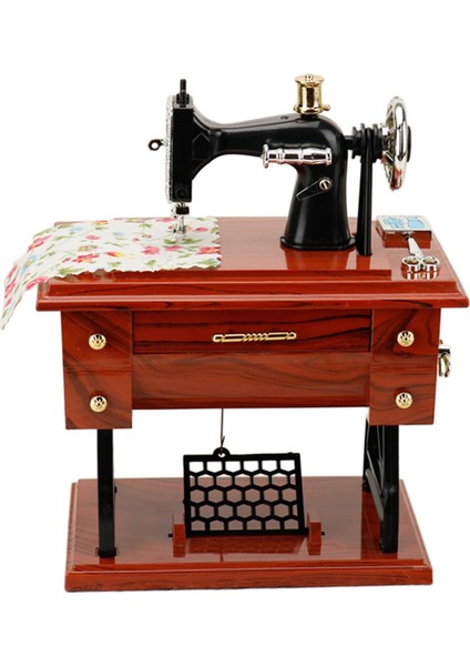 Klasik Dikiş Makinesi Müzik Kutusu Clockwork Müzik Kutusu Ev Dekorasyonu (Yurt Dışından)