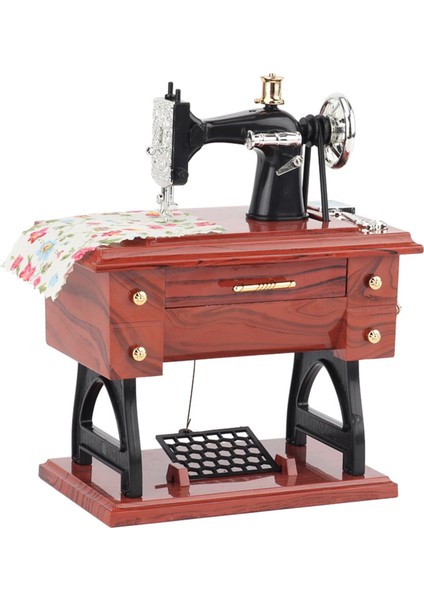 Klasik Dikiş Makinesi Müzik Kutusu Clockwork Müzik Kutusu Ev Dekorasyonu (Yurt Dışından)