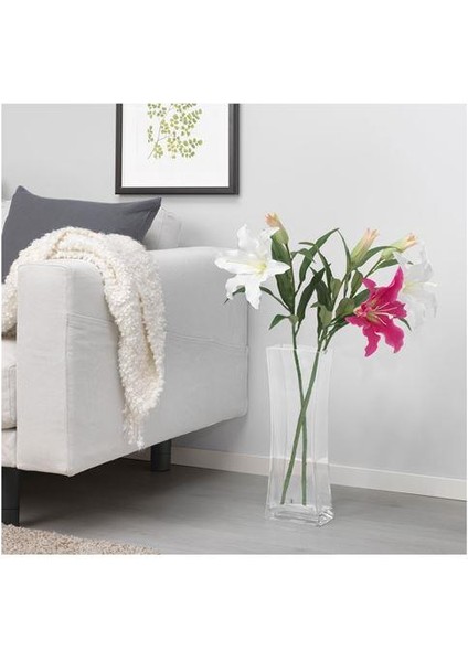 Yapay Çiçek, Zambak-Beyaz 85 cm 1 Dal Beyaz Çiçek Ev Dekorasyonu modelleri