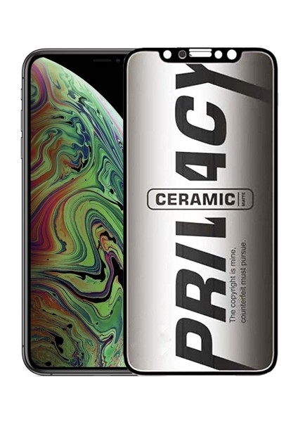 Apple iPhone Xs Max Hayalet Ekran Koruyucu Mat Seramik Gizli