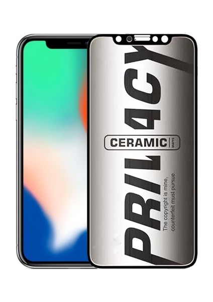 Apple iPhone Xs Hayalet Ekran Koruyucu Mat Seramik Hayalet Gizli