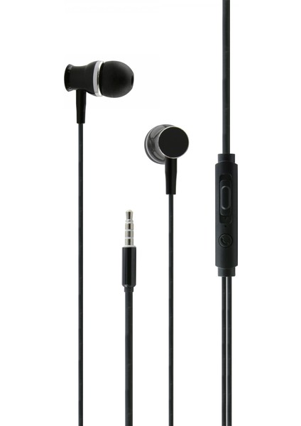 NT-39 Stereo 3.5 mm Kablolu Kulakiçi Kulaklık Siyah