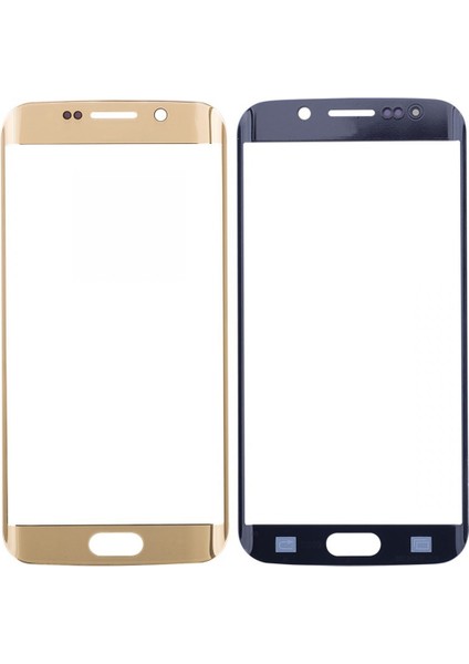 Samsung Galaxy G925 S6 Edge Uyumlu Dokunmatik Lens (Gold) VR-2877