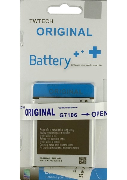 Samsung Galaxy G7106 Grand 2 Uyumlu EB-B220AC AA Kalite 2500 mAh Batarya fiyatları